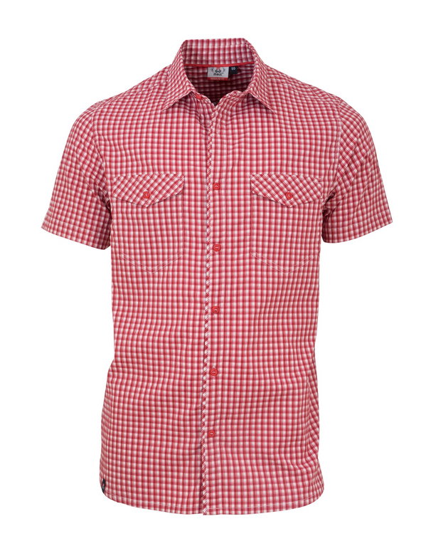 Maul Wander-Freizeit Kurzarmhemd Steinfalk 1/2 Karo rot Herren